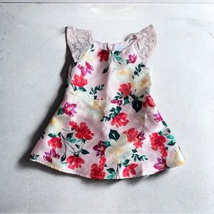 The Children's Place Pink Floral Satin Dress